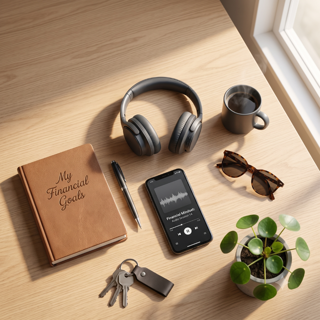 5-minute audio program on headphones